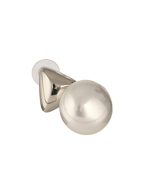 Anti-Tarnish Silver Plated Tiangular Pearl Drop minimal Earrings