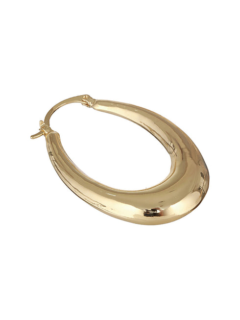 Anti-Tarnish Gold Plated U -Shaped Chunky Hoop Earrings