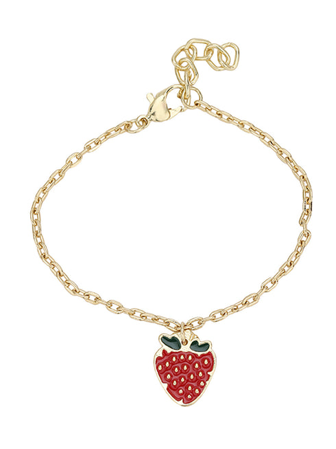 Red Luxe Kids Gift Box – Cherry Charm Bracelet & Cherry Drop Earrings, Red Bow Clip & Velvet Scrunchies Set