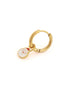 Girls 18kt Gold Plated Dangling Enamel Santa Hoop Earring