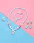 Multicolour Silver Plated Jewellery Set for Girl