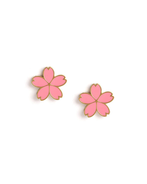Girls 18kt Gold Plated Enamel Floral Necklace and Earring Set