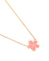 Girls 18kt Gold Plated Enamel Floral Necklace and Earring Set
