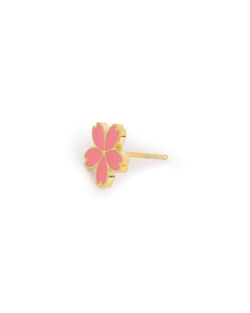 Girls 18kt Gold Plated Enamel Floral Necklace and Earring Set