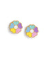 Girls 18kt Gold Plated Enamel Heart Flower Necklace and Earring Set