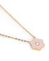 Girls 18kt Gold Plated Enamel CZ Floral Necklace and Earring Set