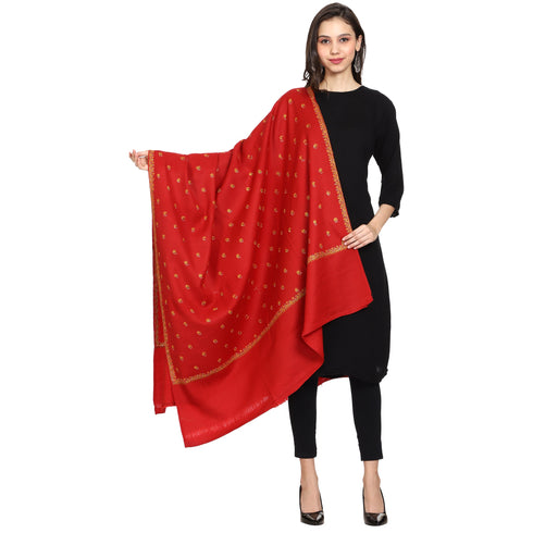 Women's Hand Embroidered Wool Shawl