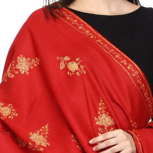 Women's Hand Embroidered Wool Shawl