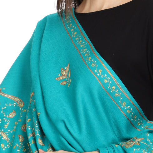 Women's Hand Embroidered Wool Shawl
