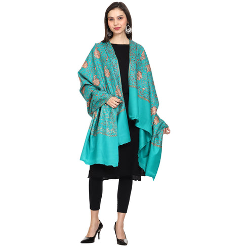 Women's Hand Embroidered Wool Shawl