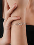 925 Sterling Silver Rhodium Plated AD Studded Infinity Charms Bracelet