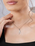925 Sterling Silver CZ Studded Bird Shaped Charms Pendant Necklace & Chain