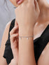 925 Sterling Silver Rhodium Plated AD Studded Sparkling Crown Link Charms Bracelet