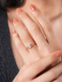 925 Sterling Silver Rose Gold Plated AD Studded Minimal Crown Finger Ring