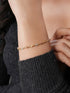 925 Sterling Silver Dual Toned Geometric Chain Adjustable Bracelet