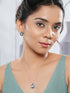 Shine with Elegance Blue Pendant & Earrings Set