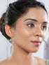 92.5 Sterling Silver Turquoise Stone Drop Earrings