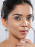 92.5 Sterling Silver Turquoise Stone Drop Earrings