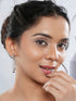 925 Sterling Silver Long Dual Strand Drop statement Minimal Earrings