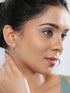 925 Sterling Silver Open Hoop Minimal Chic dangler Drop Earrings