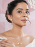 Elegant Square Stone Pendant Necklace & Earrings Set