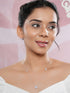 925 Sterling Silver White Moonstone Gemstone Studded Minimal Boho Necklace & Chain