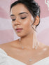 925 Sterling Silver White Moonstone Gemstone Studded Minimal Boho Necklace & Chain