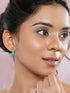 925 Sterling Silver Turquoise Stone Studded Minimal Boho Geometric Drop earrings