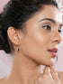 925 Sterling Silver Red Original Garnet Gemstone Studded Elegant Handcrafted Minimal Charm Earrings