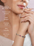925 Silver Navratna Natural Gemstones Studded Handmade Minimal Delicate Charms Adjustable Bracelet