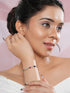 925 Silver Navratna Natural Gemstones Studded Handmade Minimal Delicate Charms Adjustable Bracelet