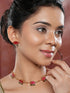 Elegant Lotus Motif Gold-Plated Necklace & Earrings Set