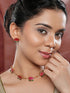 Elegant Lotus Motif Gold-Plated Necklace & Earrings Set
