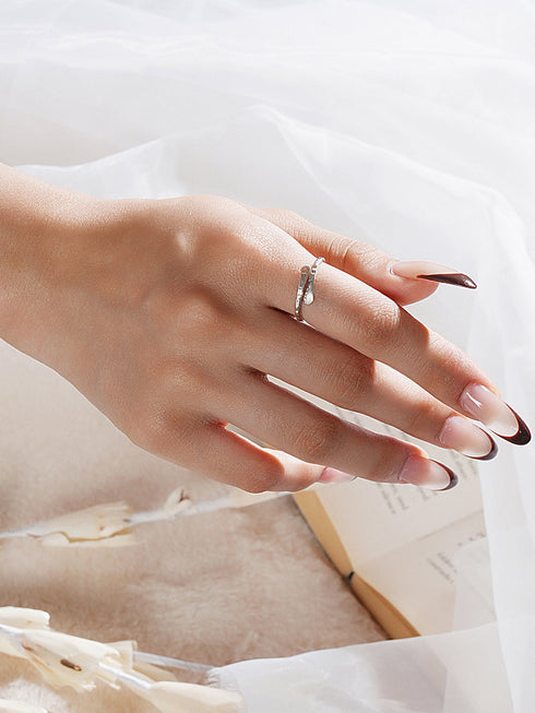 925 Sterling Silver Quirky Minimal Statement Band Finger Ring