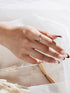 925 Sterling Silver Quirky Minimal Statement Band Finger Ring