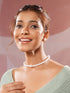 Single String Pearl Statement Necklace Jewellery Set