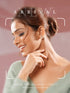 Gold Plated AD Studded Delicate Minimal Maze Solitaire Studds Earrings