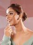 Silver Plated AD Studded Orbital Pearl Minimal Studds Earrings