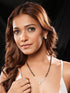 Gold Toned AD Studded Black Beads Studded Designer Floral Mangalsutra Jewellery Set