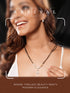 Gold Toned AD Studded Black Beads Studded Designer Solitaire Type Mangalsutra Jewellery Set