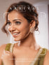 Gold Plated Polki Kundan Studded Designer Floral Bridal Large Studds Earrings