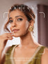 Gold Plated Kundan Studded Designer Pearl Beaded Designer Studds Earrings