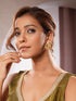 Gold Plated Kundan Studded Designer Pearl Beaded Designer Studds Earrings