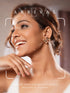 Gold Plated Uncut Moissanite Kundan Studded Mango Design Minimal Studds Earrings