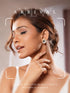 Gold Plated Uncut Mossanite Polki Statement Big Triangle Studds Earrings