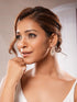 Gold Plated Uncut Polki Mossanite Dropdown Minimal Earrings