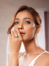 Gold Plated Incut Kundan Mossanite Studded Minimal Bridal Adjustable Handcrafted Finger Rings