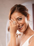 Gold Plated Kundan Moissanite Studded Filigree Luxe Tilak Shaped Cocktail Finger Ring