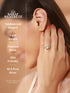 925 Silver Round Faux Pearl AD Studded Heart Shaped Proposal Finger Ring