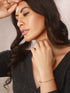 925 Sterling Silver Dual Toned Geometric Chain Adjustable Bracelet